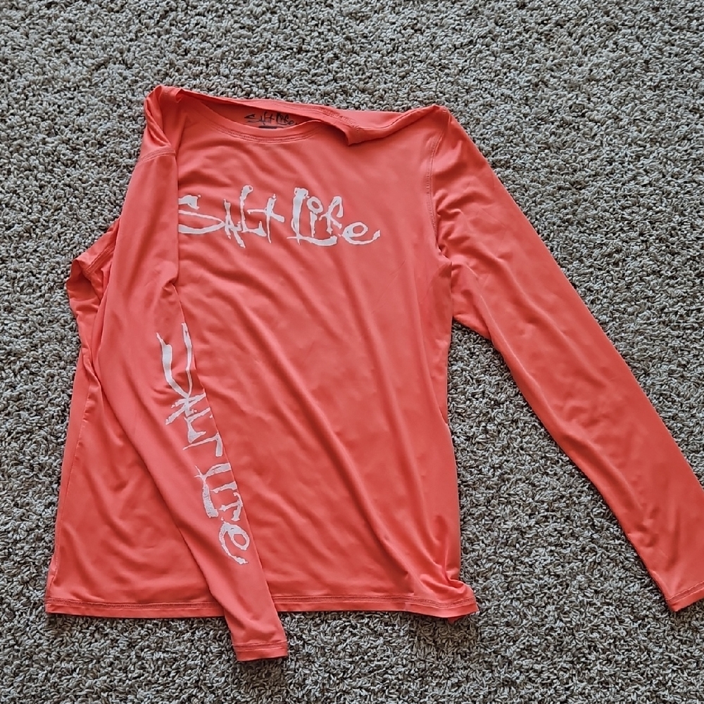 Salt Life Women's Vibrant Coral Long Sleeve Tee